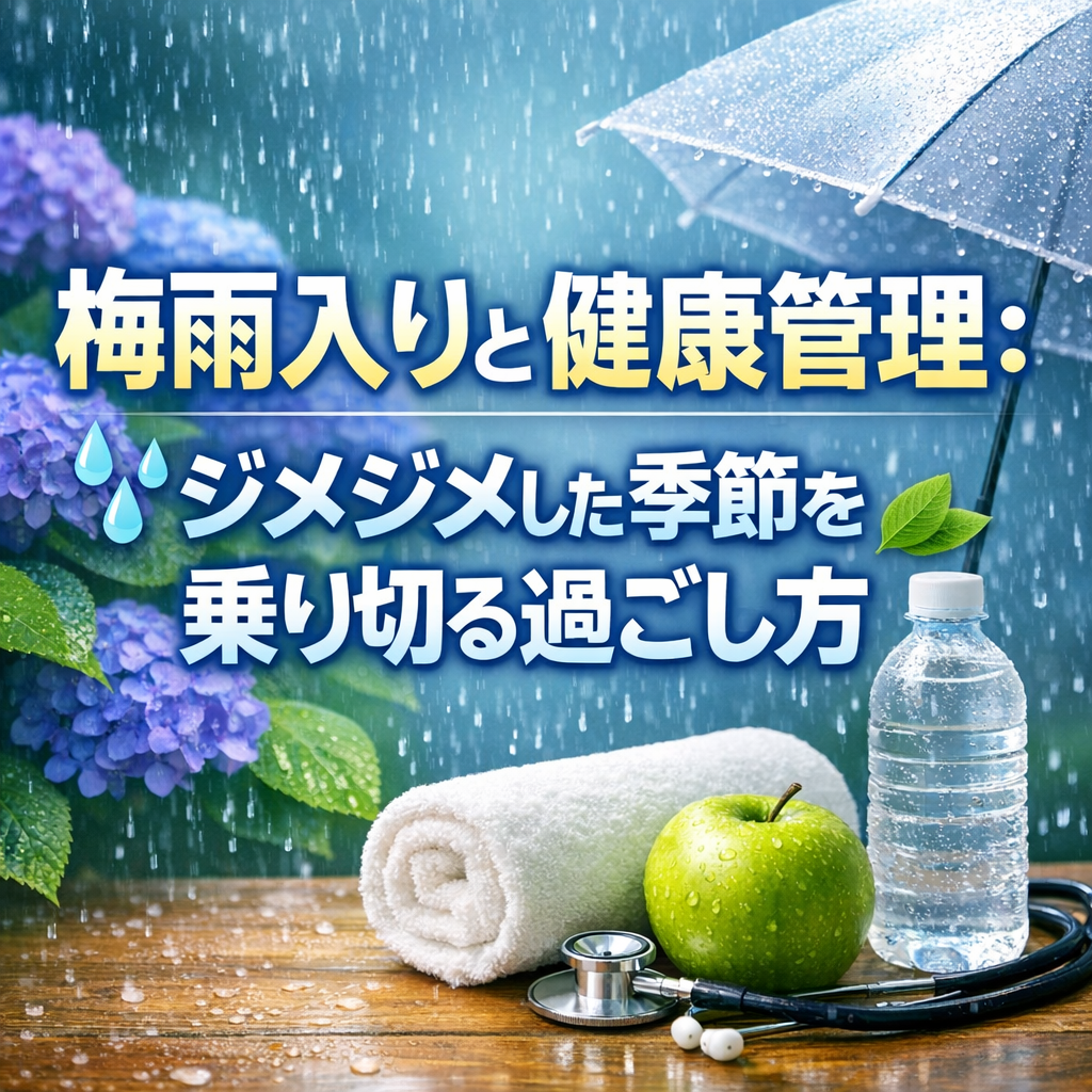 梅雨入りと健康管理：ジメジメした季節を乗り切る過ごし方